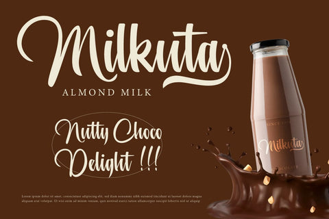 Almond Lattefay - Script Font Font twinletter 