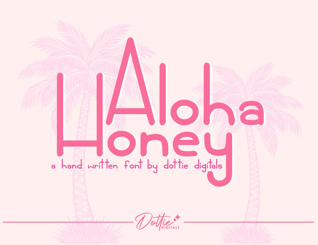 Aloha Honey Font – Handwritten Sans-Serif Font Font DottieDigitals 