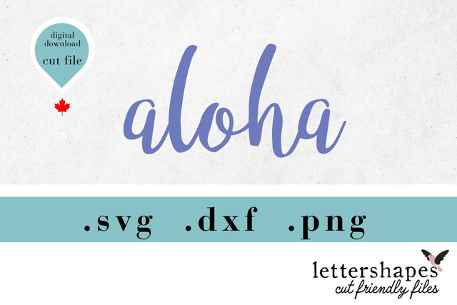 Aloha SVG Cut File - Hawaiian Summer SVG SVG Lettershapes 