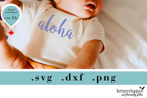 Aloha SVG Cut File - Hawaiian Summer SVG SVG Lettershapes 