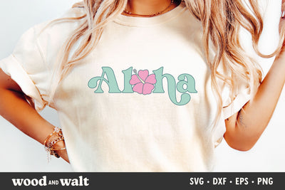 Aloha SVG | Summer Shirt PNG | Vacay Vibes Design SVG Wood And Walt 