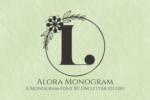 Alora Monogram Font Dm Letter Studio 