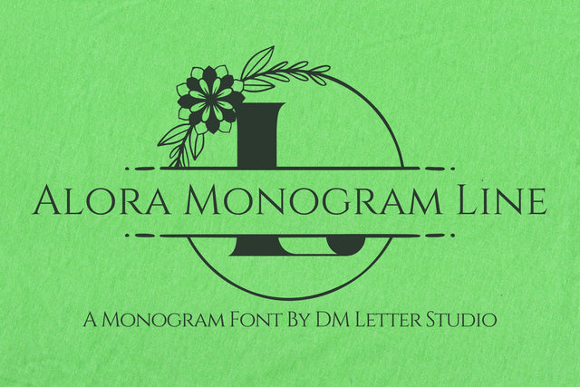 Alora Monogram Line Font Dm Letter Studio 