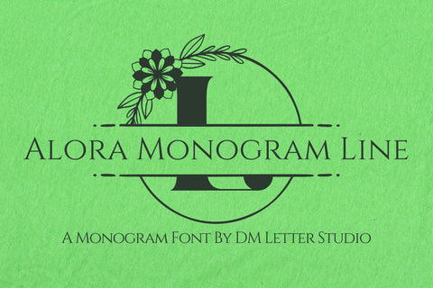 Alora Monogram Line Font Dm Letter Studio 