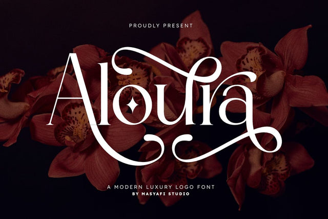 Aloura - Luxury Logo Font Font Masyafi Studio 