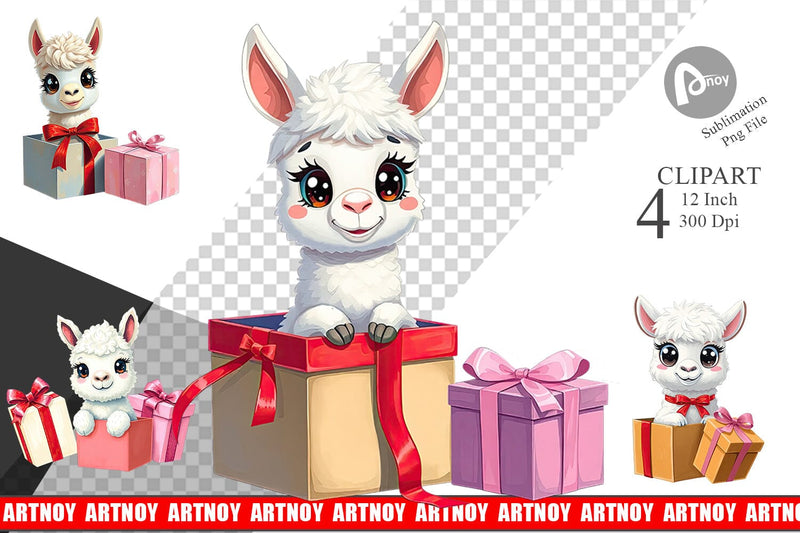 Alpaca Clipart Gift Sublimation artnoy 