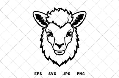 Alpaca Mascot Graphics - JPG, SVG, PNG, EPS - Digital Download with Commercial License for Cricut, Silhouette, Scan N Cut Crafting SVG Loveleen Kaur 