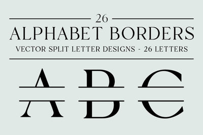Alphabet Border Monogram Bundle SVG RFCreative 