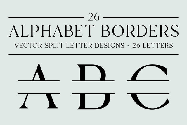 Alphabet Border Monogram Bundle SVG RFCreative 