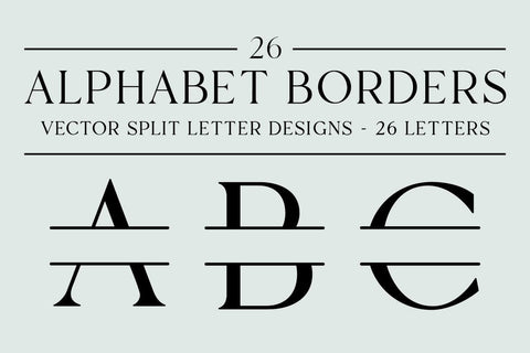 Alphabet Border Monogram Bundle SVG RFCreative 