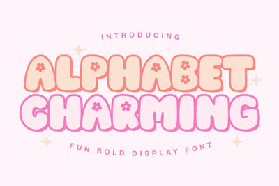 Alphabet Charming - Fun Bold Display Font Font Masyafi Studio 