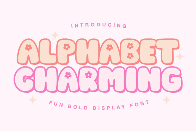 Alphabet Charming - Fun Bold Display Font Font Masyafi Studio 