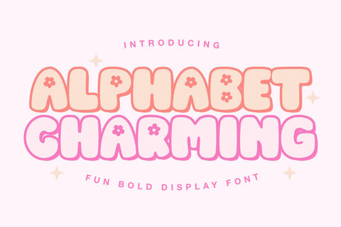 Alphabet Charming - Fun Bold Display Font Font Masyafi Studio 