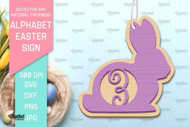 Alphabet Easter Sign Laser Cut. Easter Ornament. Letter Z SVG Evgenyia Guschina 