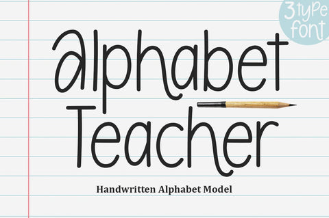 Alphabet Teacher Font Studio Natural Ink 