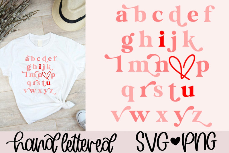 Alphabet Valentine SVG PNG | ABC Classroom Valentine Design SVG AnitaAlyiaLettering 