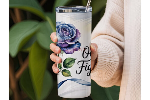 ALS Awareness Blue Rose 20oz Tumbler Sublimation DesignSVG 