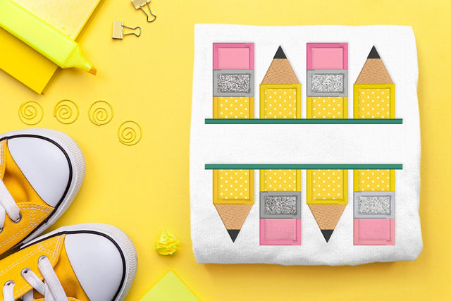 Alternating Pencil Split Applique Embroidery Embroidery/Applique DESIGNS Designed by Geeks 