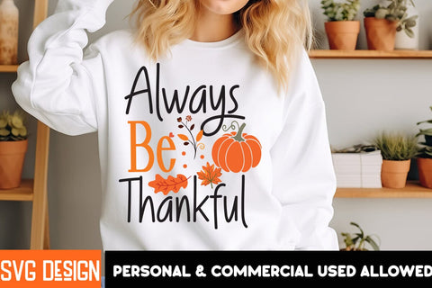 Always Be Thankful SVG Cut File SVG BlackCatsMedia 