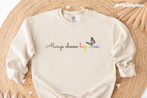 Always Choose Happiness Svg, Gay Pride Svg, LGBTQ Svg, Pride Month Svg SVG Artinrhythm shop 