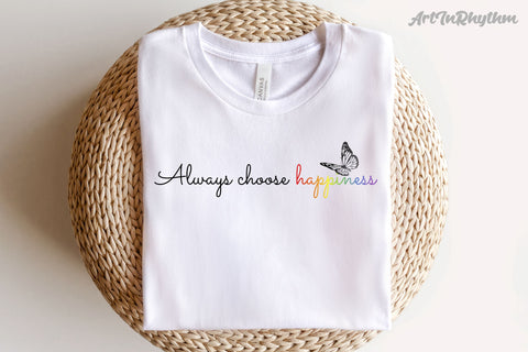 Always Choose Happiness Svg, Gay Pride Svg, LGBTQ Svg, Pride Month Svg SVG Artinrhythm shop 