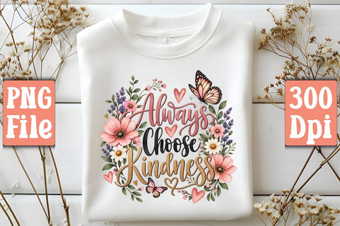Always Choose Kindness PNG Sublimation Craftlabsvg24 