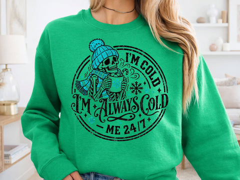 Always Cold Winter Skeleton PNG SVG DesignDestine 