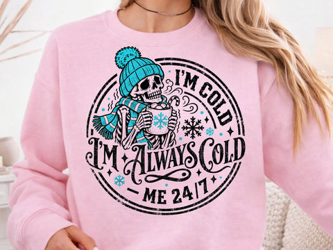 Always Cold Winter Skeleton PNG SVG DesignDestine 
