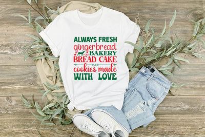 Always fresh gingerbread bakery bread cake cookies made with love SVG Angelina750 