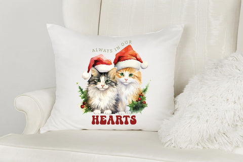 Always in Our Hearts, Christmas Cat Sublimation Sublimation CraftLabSVG 