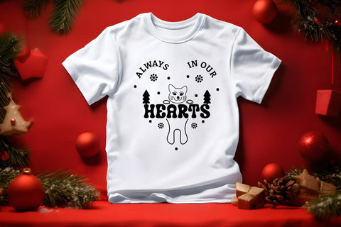 Always in Our Hearts, Christmas Cat SVG SVG CraftLabSVG 