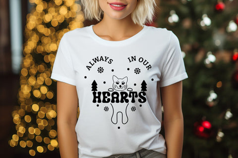 Always in Our Hearts, Christmas Cat SVG SVG CraftLabSVG 