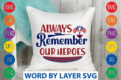 Always Remember Our Heroes SVG DESIGN SVG Rafiqul20606 