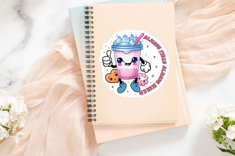 Always tired always wired Sticker Design Sublimation Regulrcrative 
