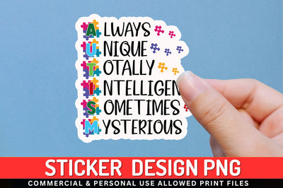 Always unique Sticker Design Sublimation Regulrcrative 