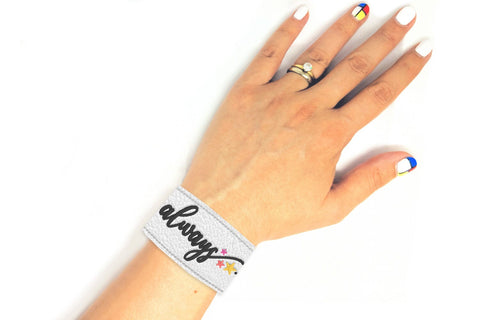 Always with Stars Bracelet Wristband ITH Applique Embroidery Embroidery/Applique DESIGNS Designed by Geeks 