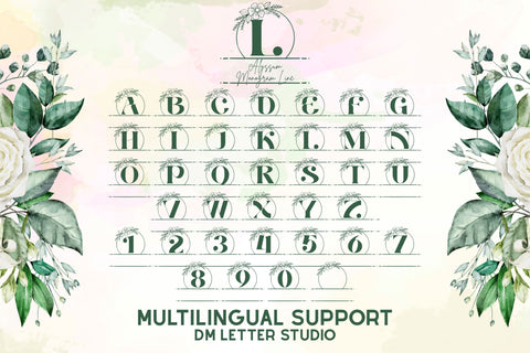 Alyssum Line Monogram Font Dm Letter Studio 