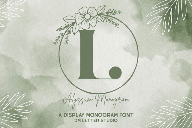 Alyssum Monogram Font Dm Letter Studio 