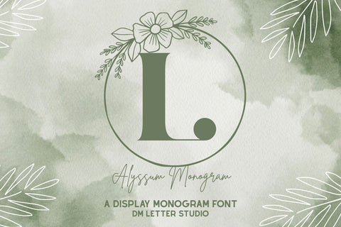 Alyssum Monogram Font Dm Letter Studio 