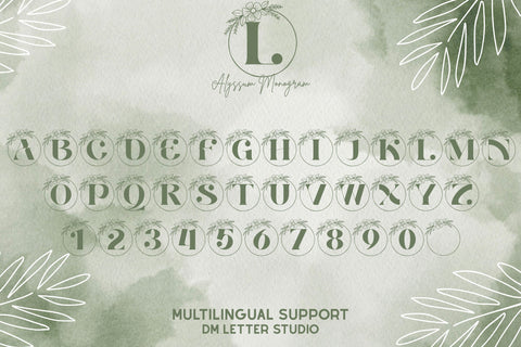 Alyssum Monogram Font Dm Letter Studio 