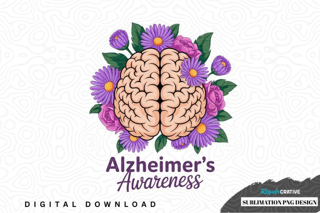 Alzheimer's awareness brain design Sublimation Regulrcrative 