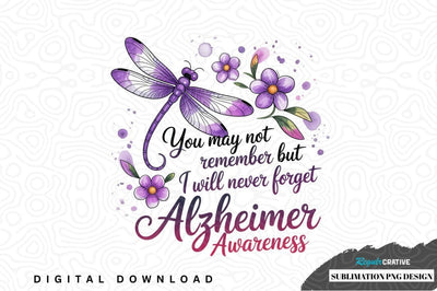 Alzheimer's awareness dragonfly sublimation png design Sublimation Regulrcrative 