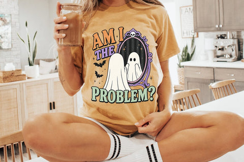 Am I The Problem Ghost PNG Sublimation Pickled Thistle Creative 