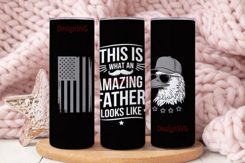 Amazing Father 20oz Tumbler Wrap Sublimation DesignSVG 