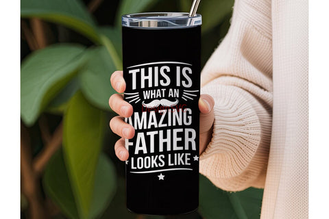 Amazing Father 20oz Tumbler Wrap Sublimation DesignSVG 