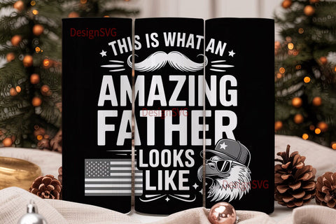 Amazing Father 20oz Tumbler Wrap Sublimation DesignSVG 