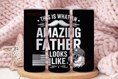 Amazing Father 20oz Tumbler Wrap Sublimation DesignSVG 