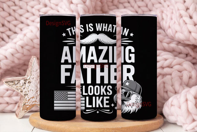 Amazing Father 20oz Tumbler Wrap Sublimation DesignSVG 