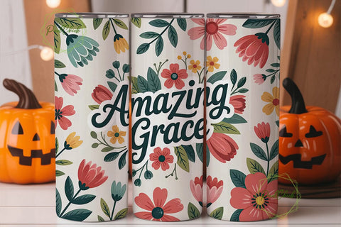 Amazing Grace 20oz Tumbler Wrap Sublimation PixelChick 