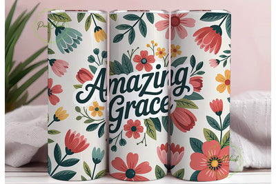 Amazing Grace 20oz Tumbler Wrap Sublimation PixelChick 